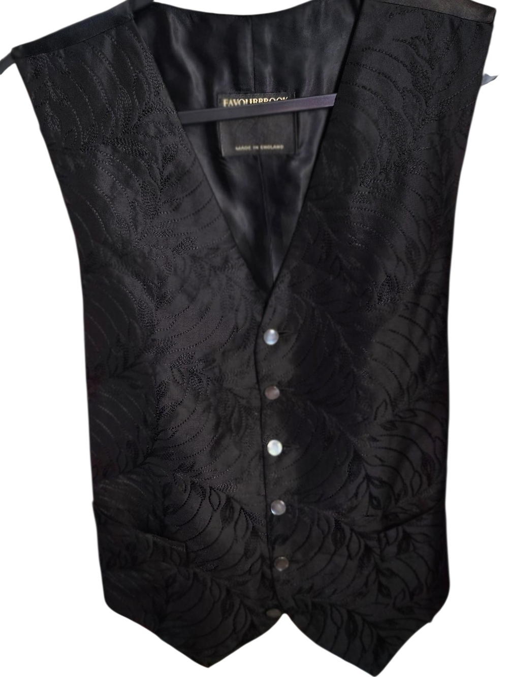 Favourbrook 100% Silk Men's Waistcoat Made In London Size US 42